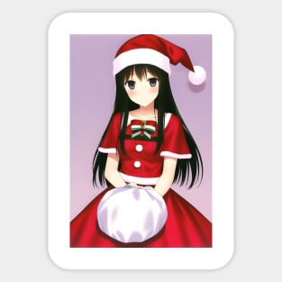 Santa Girl Sticker